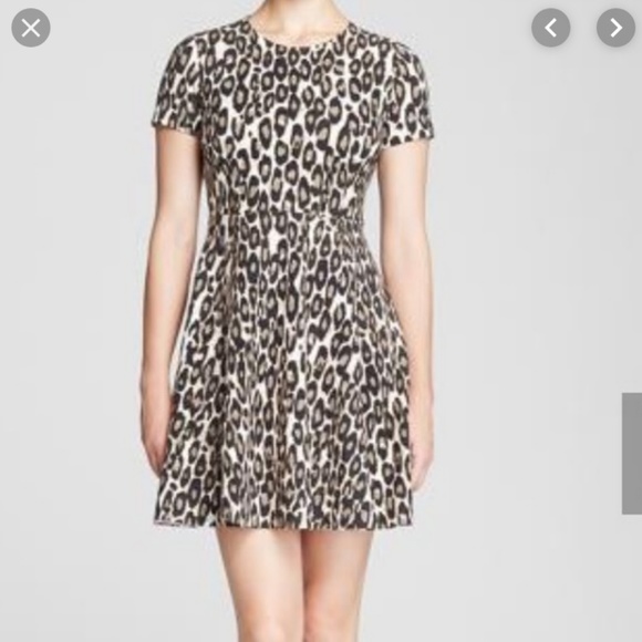 Kate Spade Autumn Leopard Flared Dress 4 nwot - Picture 4 of 14